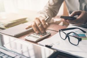 Calculator On Desk