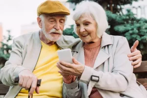 Grandparents on Phone