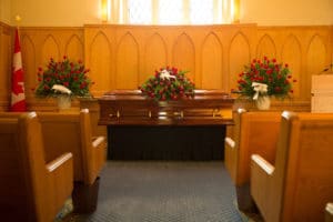 Funeral in a chapel