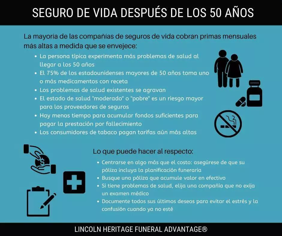 seguro de vida despues de 50