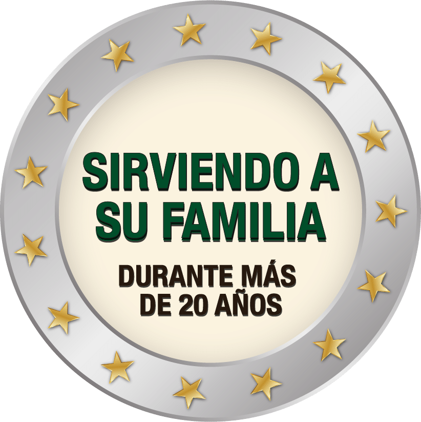 Sirviendo a su familia durante más de 20 años